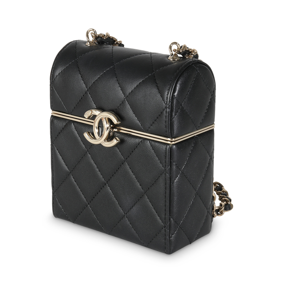 Chanel 23C Black Quilted Lambskin Box Chain Vanity - Picture 4 of 7